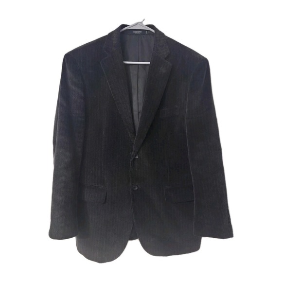 Dockers Corduroy Sport Coat Jacket 38R Two Button Black Mens Blazer Jacket - Picture 1 of 4
